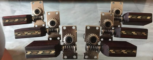 Guitarron Tuning Gears with Wooden Knobs