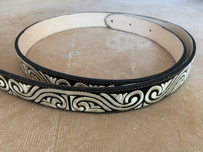Leather Guitarron Strap by JD Salazar Music