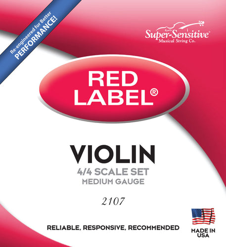 Super Sensitive Red Label Violin String Set 4/4